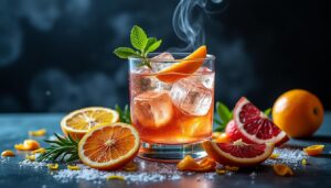 L’art du garnish (twist, écorces, herbes brûlées, fruits déshydratés, glace claire)